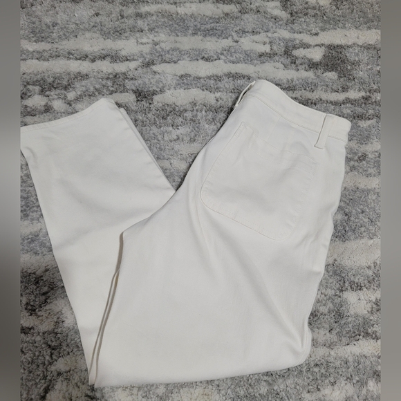 Talbots White Straight Leg Jeans with Classic Fit - Picture 1 of 11